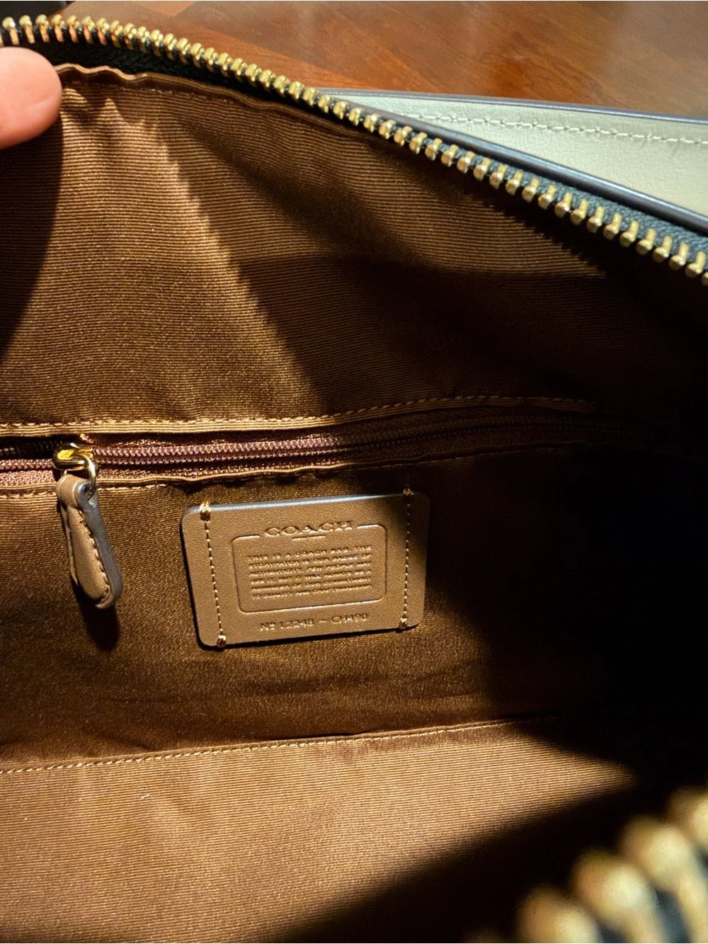 Coach Darcie Carryall in Color block Saddle / Black / Chalk NWOT